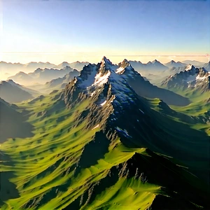 Nature Unreal Engine: Aerial view of mountain range