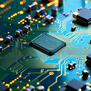 Tech Long Exposure Photography: Close-up of electronic circuit