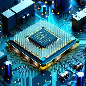 Close-up of microprocessor