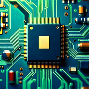 Close-up of electronic circuit