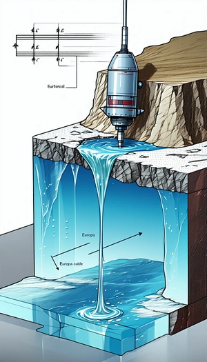 A Waterfall With A Blue Liquid Flowing Down A Rocky Cliff