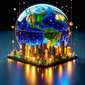 Entertainment Technology In (modern:1.3) Laboratory With Colorful, Illuminated