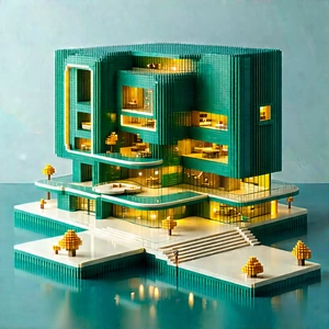 Futuristic Innovation Hub With Model Building
