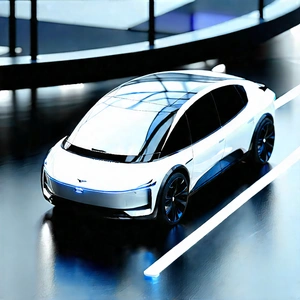 Innovative Electric Vehicle (design:1.27) With Futuristic Sleek