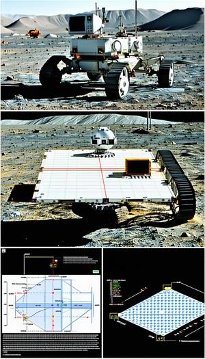 There Are Three Pictures Of A Robotic Vehicle On A Dirt Surface