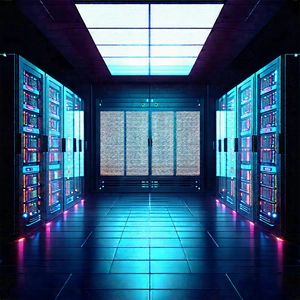 Futuristic Server Room With Image, There