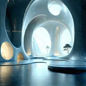 (futuristic:1.34) Innovation Hub With Image, There