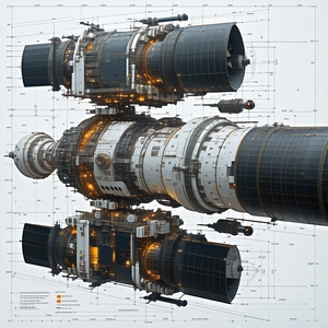 detailed drawing large engine