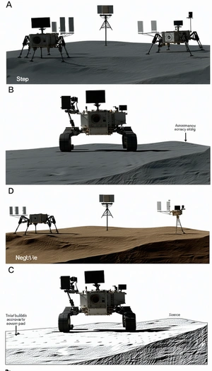 The Image Is A Series Of Four Pictures, Each Showing A Different Robotic Vehicle