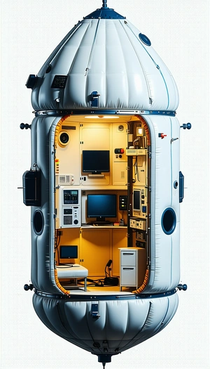 image, there large white spacecraft