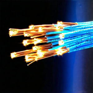 Tech Landscape Photography: Close-up Of Fiber Optic Cables With Image, There
