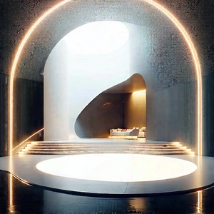 Tech Long Exposure Photography: Futuristic smart home