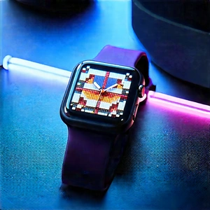 Smart Watch With Holographic Display With Purple Watch