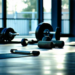 Lifestyle Commercial Photography: Wellness Scene With Fitness Equipment With Image, There