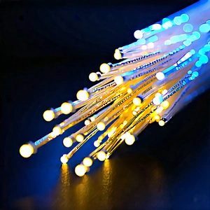 Tech Commercial Photography: Close-up Of Fiber Optic Cables With Close-up Long,