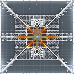 A Large, Three-dimensional Structure Is Displayed In A Computer-generated Image