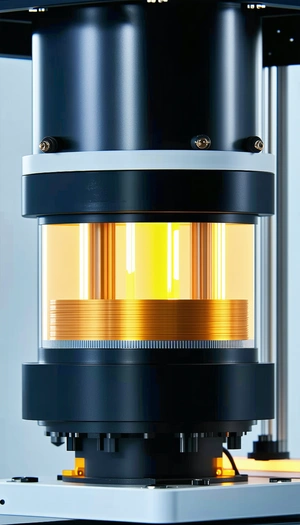 A Large, Yellow Light Source, Possibly A Light Bulb Or A Light Fixture, With A Yellow Glow
