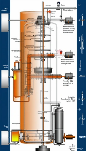 The Image Is A Diagram Of A Chemical Plant, Showing The Process Of Producing Ammonia