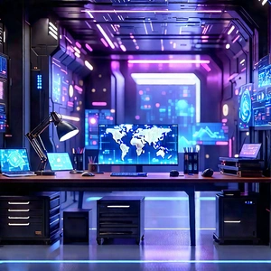 Aerospace Technology In Tech Office With Image, There