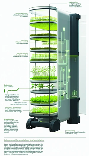 large, multi-layered plant growing system