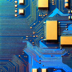 Close-up Of Electronic Circuit With Close-up Computer