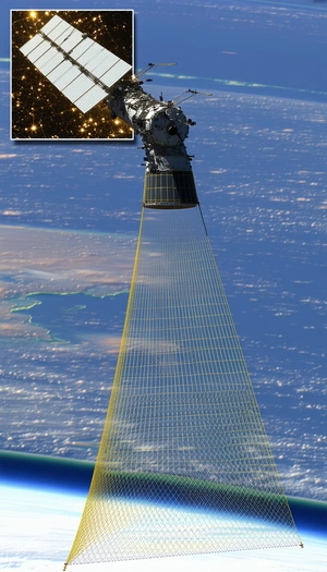 A Large Spacecraft, Possibly A Satellite Or A Space Station, Floating In The Vast Expanse Of Space