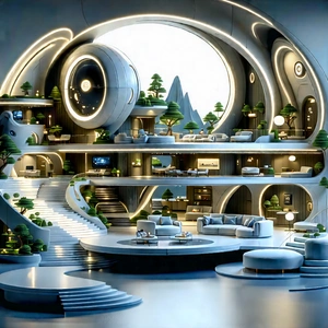 Futuristic Smart Home With Image, There