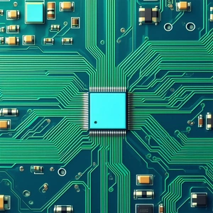 Tech Advertising Photography: Close-up of electronic circuit