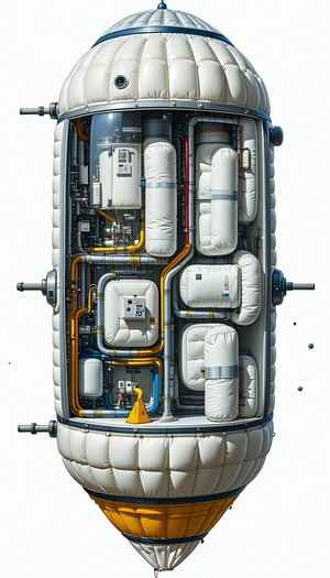 computer-generated drawing large white cylinder