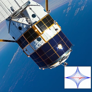 A Space Shuttle Is Shown In A Close-up View, With Its Solar Panels And Windows Clearly Visible