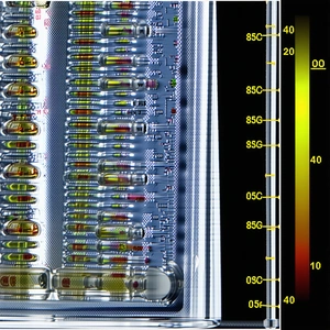 A Large, Clear Glass Container Filled With A Yellow Liquid