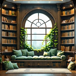 Lifestyle Advertising Photography: Reading Nook With Organized Space With Image, There