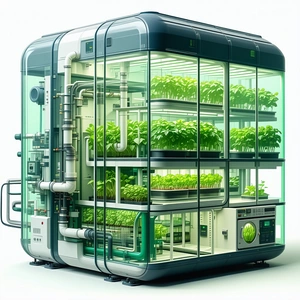 A Large, Multi-layered Greenhouse Filled With Various Plants