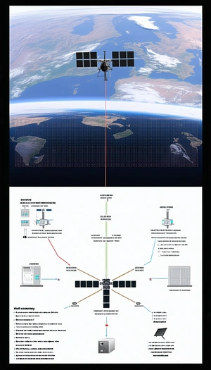 A Large Image Of The Earth Is Displayed, With A Red Line Running Through The Center Of The Image