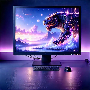 Entertainment Technology In Design Studio With Large Computer