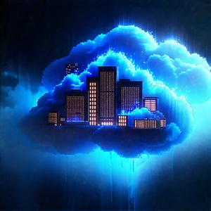 Cloud Computing Visualization With City Depicted
