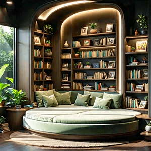 Lifestyle Unreal Engine: Reading Nook With Organized Space With Image, There