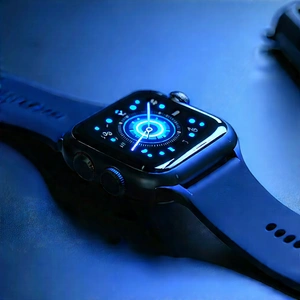 Smart Watch With Glowing Screen With Blue Watch
