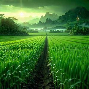 Agricultural Technology In Tech Office With Painting Lush