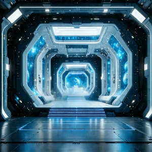 Futuristic Innovation Hub With Image, There