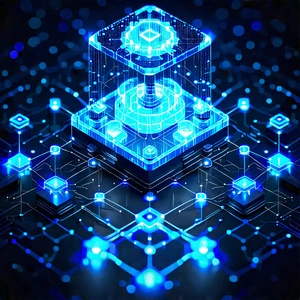 Blockchain Network Visualization With Image, There