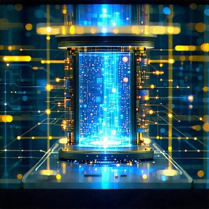 Quantum computer with data streams