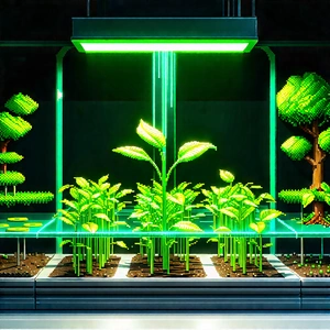 Agricultural Technology In Manufacturing Facility With Greenhouse Variety