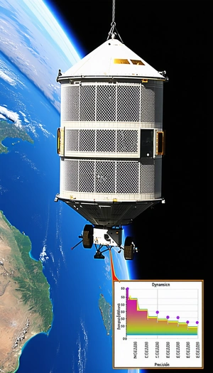 A Large Satellite, Possibly A Space Station, Floating In The Sky Above The Earth