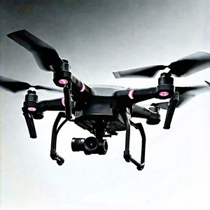 Drone With Streaming Content With Black Drone