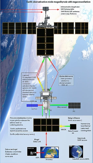 A Satellite In Space, With A Large Antenna Attached To It