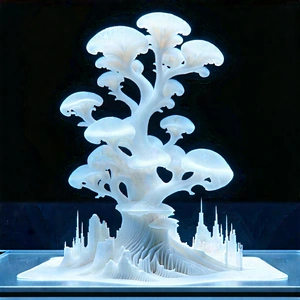 3d Printer With Laser Scanning With White, Intricately