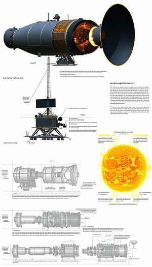 A Large, Detailed Drawing Of A Space Station Is Displayed On A Page