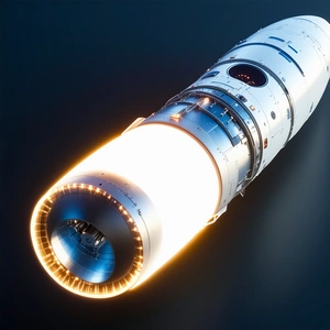 rocket engine shown close-up shot