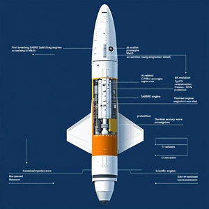 A White And Orange Space Shuttle Is Shown In A Diagram, With Various Parts Labeled